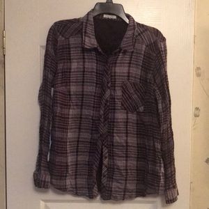Maurice’s XXL plum/cream plaid button-up